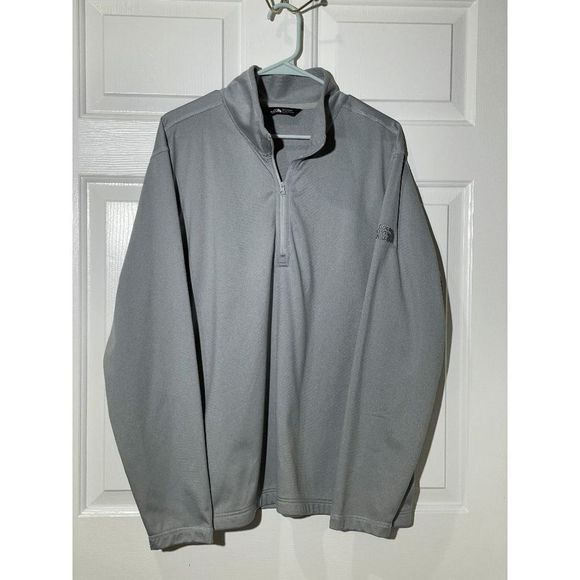 The North Face Men's Heather Gray Quarter Polyester Zip-Up Pullover Size XL - Picture 4 of 8